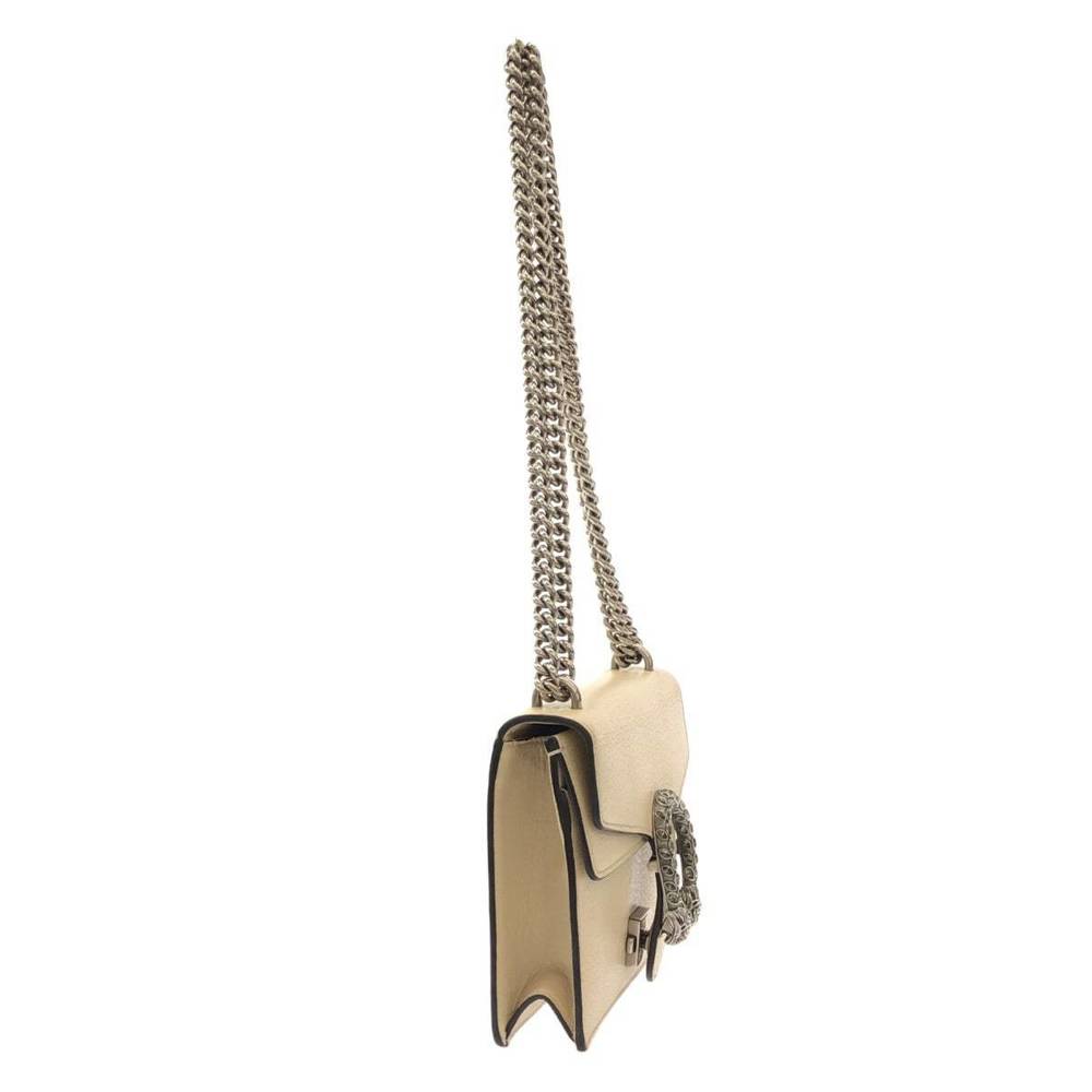 Gucci Silver Bag Ivory Dionysus Leather Shoulder